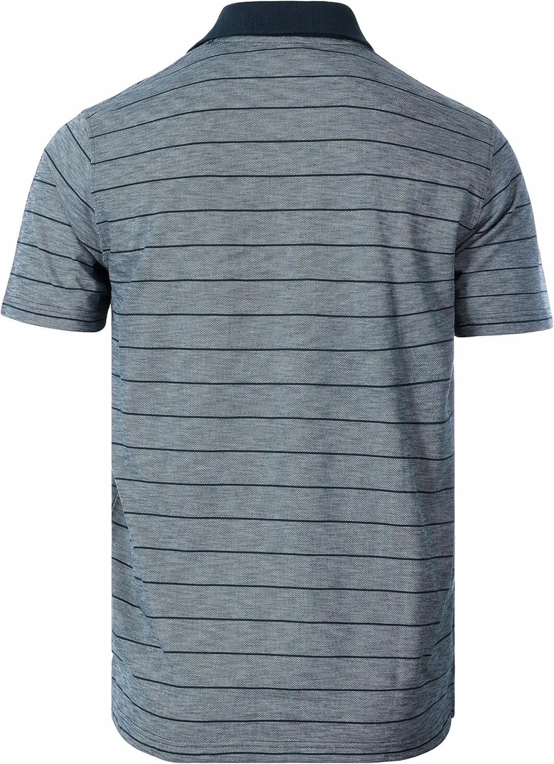 Gioberti Mens Regular Fit Yarn Dye Striped Short Sleeve Polo Shirt with Pocket