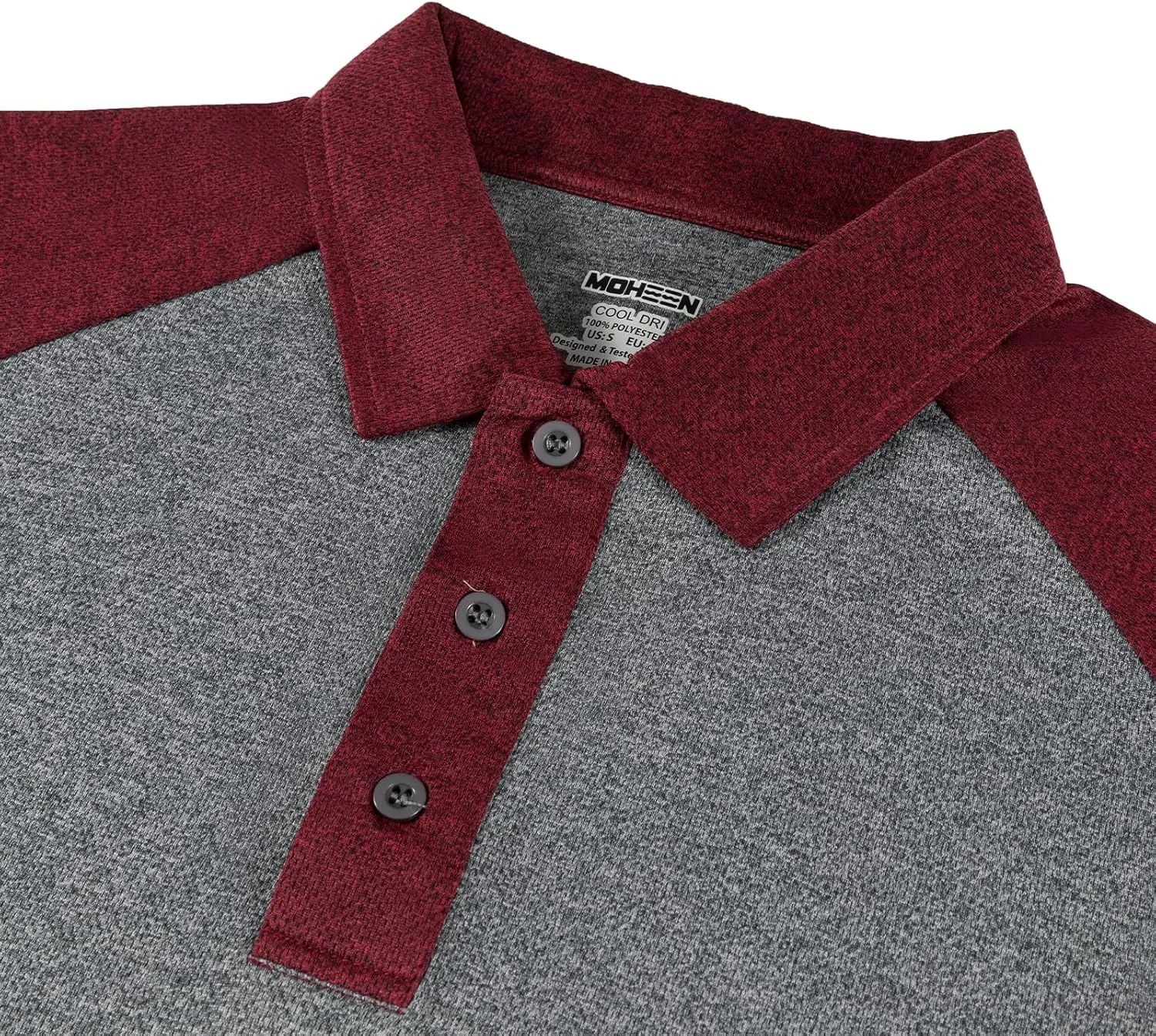 Men's Casual Short Sleeve Moisture Wicking Performance Golf Polo Contrast Color Patchwork Pique Shirts Tops
