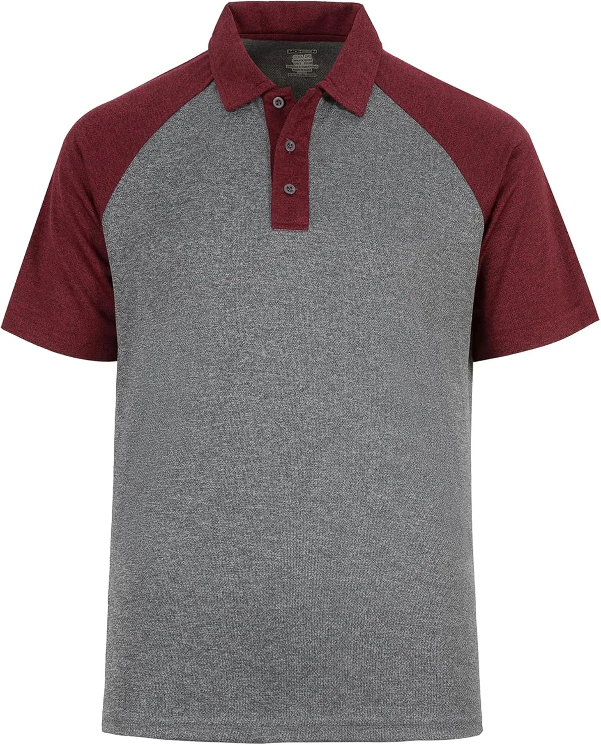 Men's Casual Short Sleeve Moisture Wicking Performance Golf Polo Contrast Color Patchwork Pique Shirts Tops