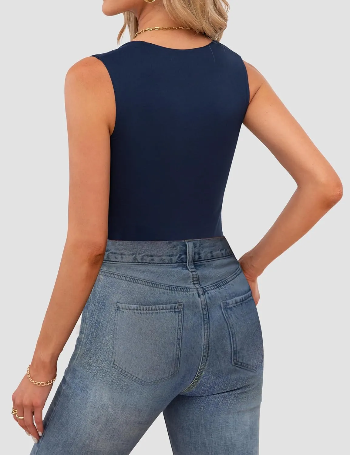 Womens Square Neck Tank Tops Dressy Summer Sleeveless Shirts Sexy Going Out Fitted Trendy Tops T Shirts Blouses