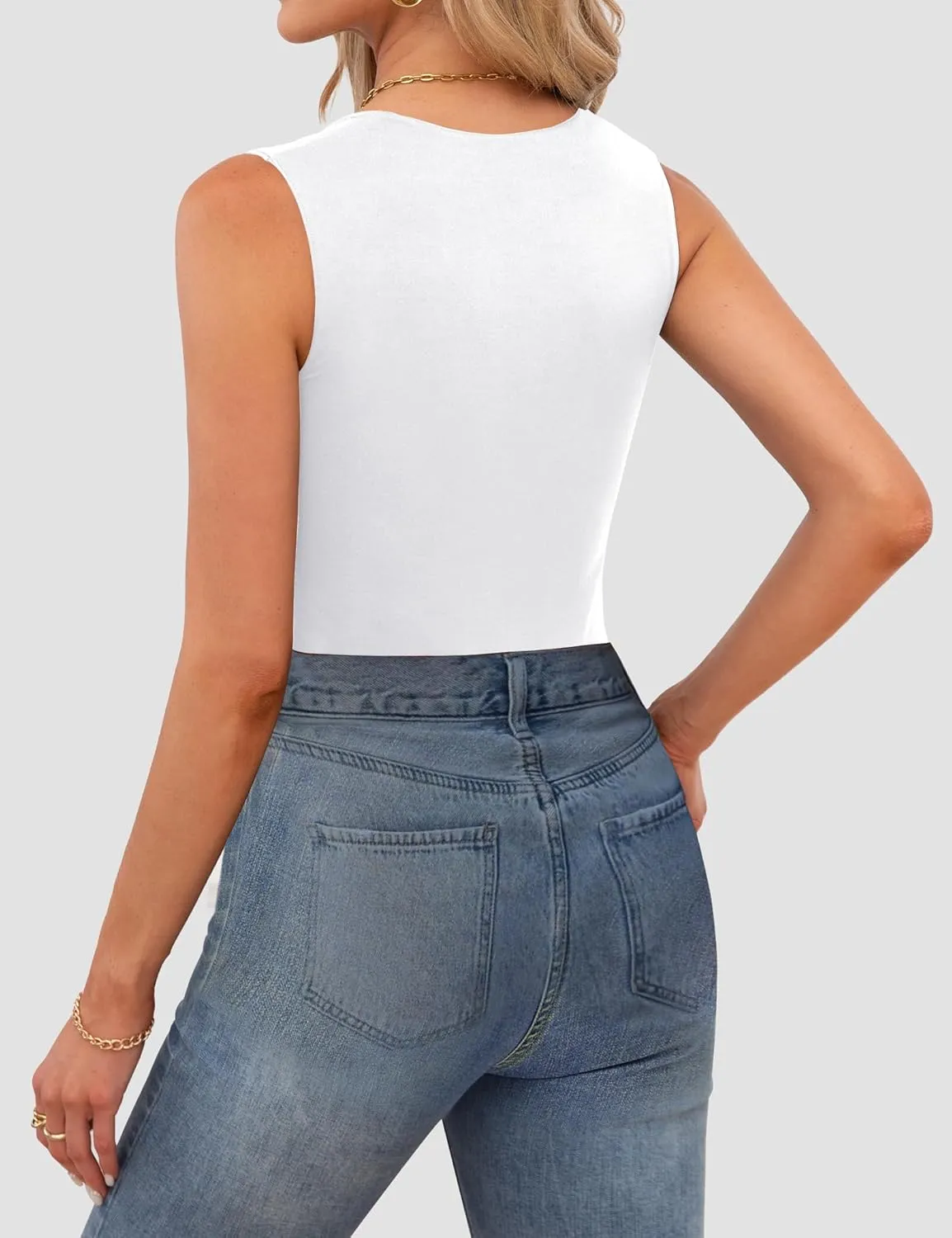 Womens Square Neck Tank Tops Dressy Summer Sleeveless Shirts Sexy Going Out Fitted Trendy Tops T Shirts Blouses